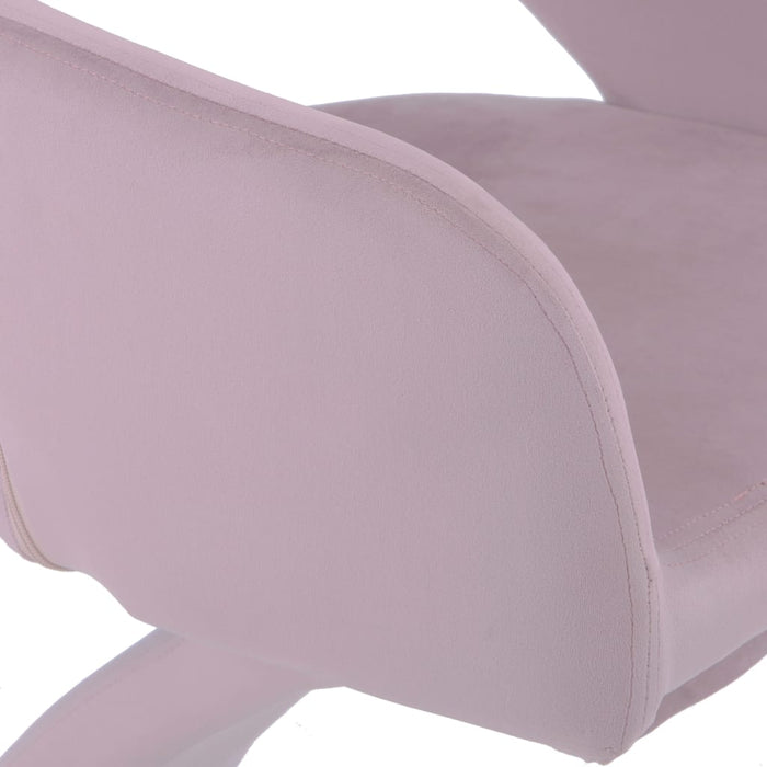 Esszimmerstühle 2 Stk. Rosa Samt