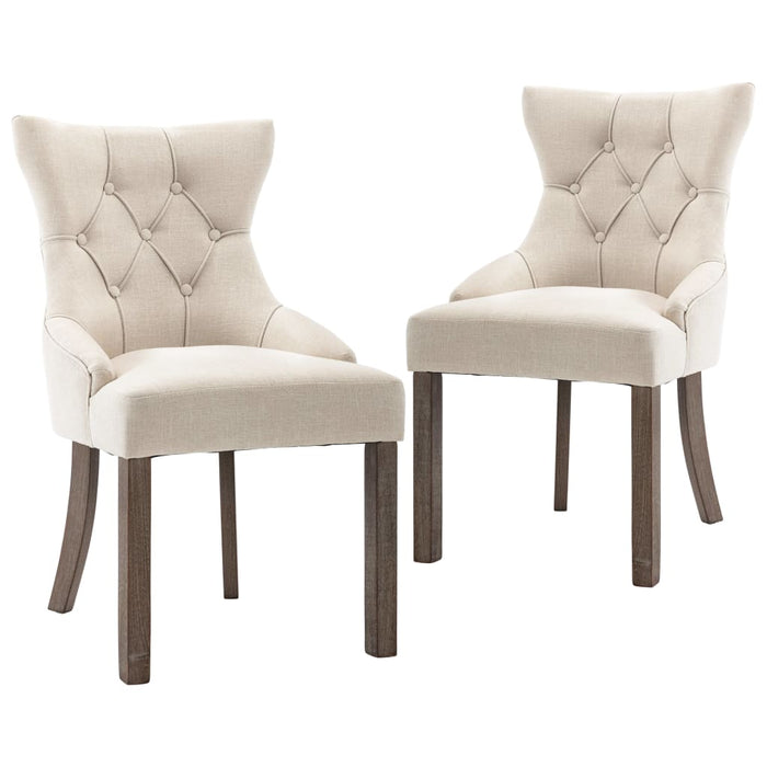 Dining room chairs 2 pcs. Beige fabric