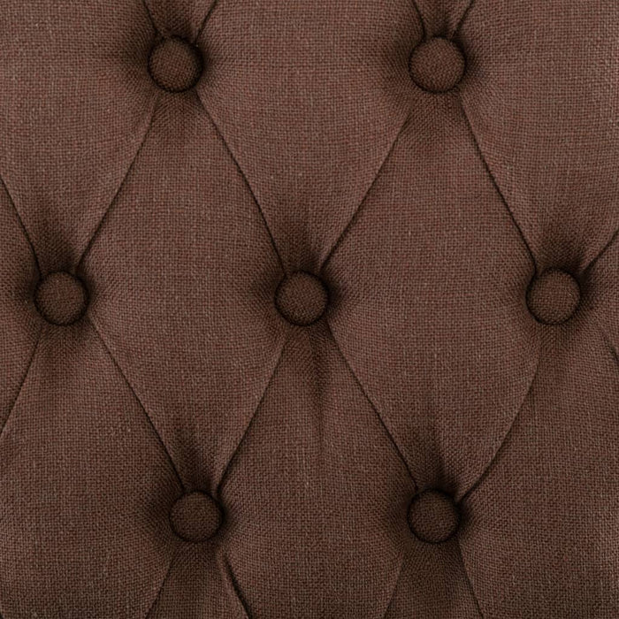 Esszimmerstühle 2 Stk. Braun Leinen-Optik Stoff
