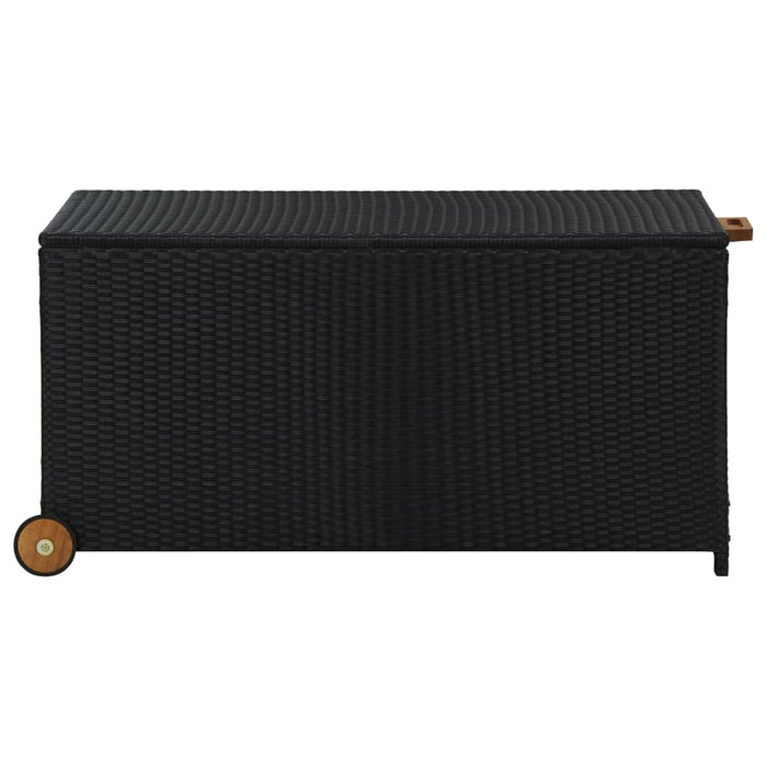 Garten-Aufbewahrungsbox Schwarz 120x65x61 cm Poly Rattan
