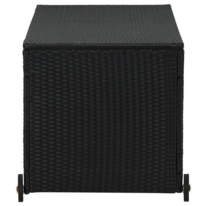 Garten-Aufbewahrungsbox Schwarz 120x65x61 cm Poly Rattan