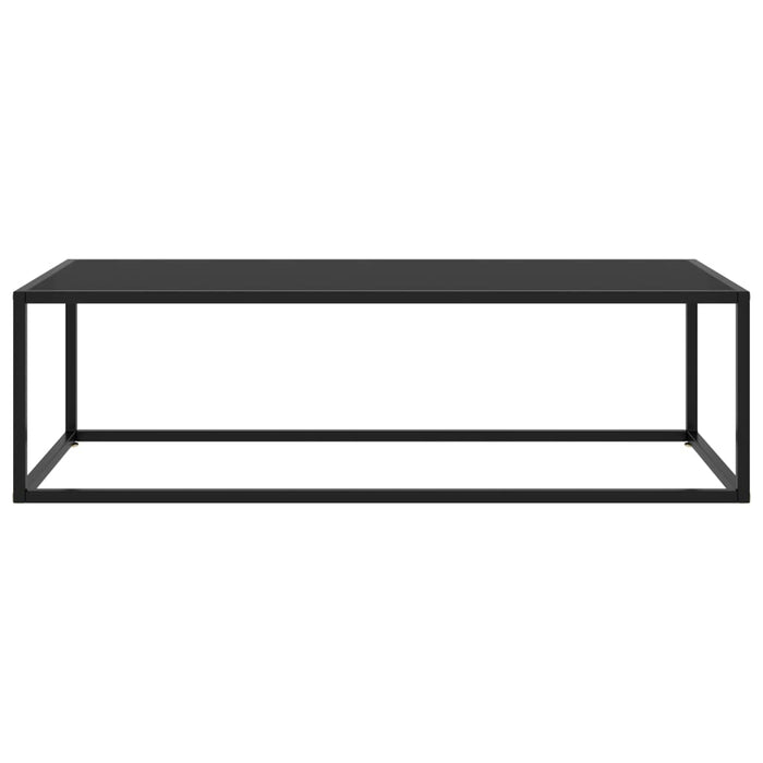 Couchtisch Schwarz mit Schwarzem Glas 120x50x35 cm