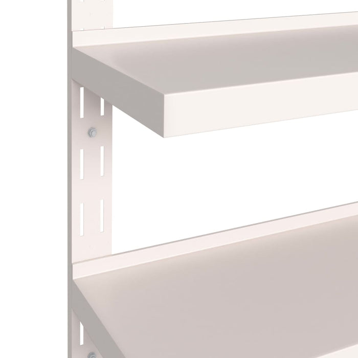 2-tier floating wall shelves 2 pcs. stainless steel 240×30 cm