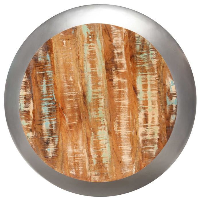 Couchtisch Grau 68x68x30 cm Recyceltes Massivholz