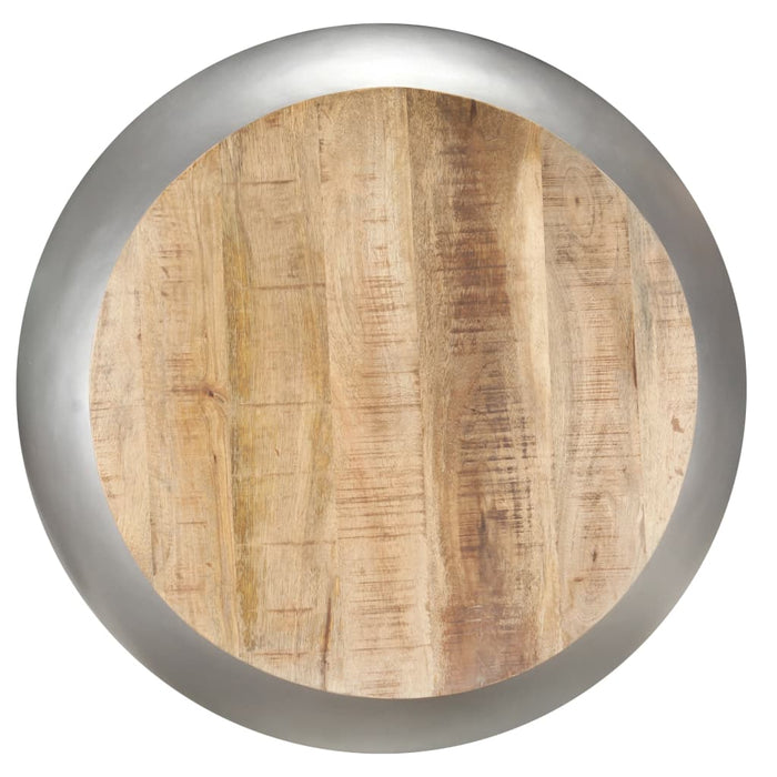 Couchtisch Grau 68x68x30 cm Massivholz Mango
