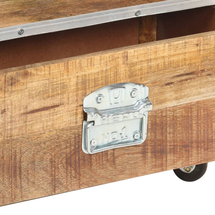 Bücherregal 56x28x163 cm Raues Mango-Massivholz