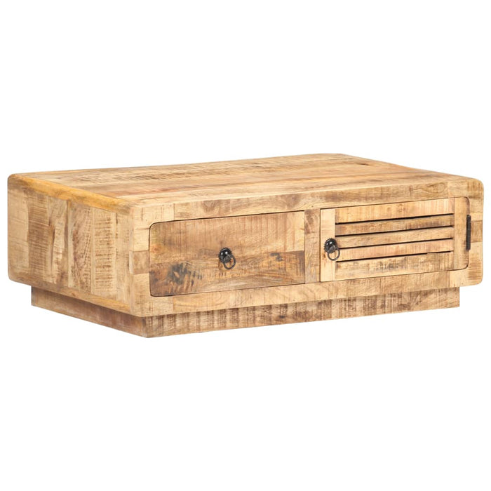 Couchtisch 90x60x29 cm Raues Mangoholz