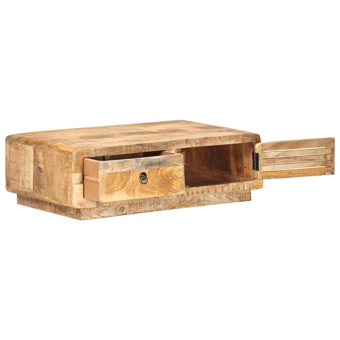 Couchtisch 90x60x29 cm Raues Mangoholz
