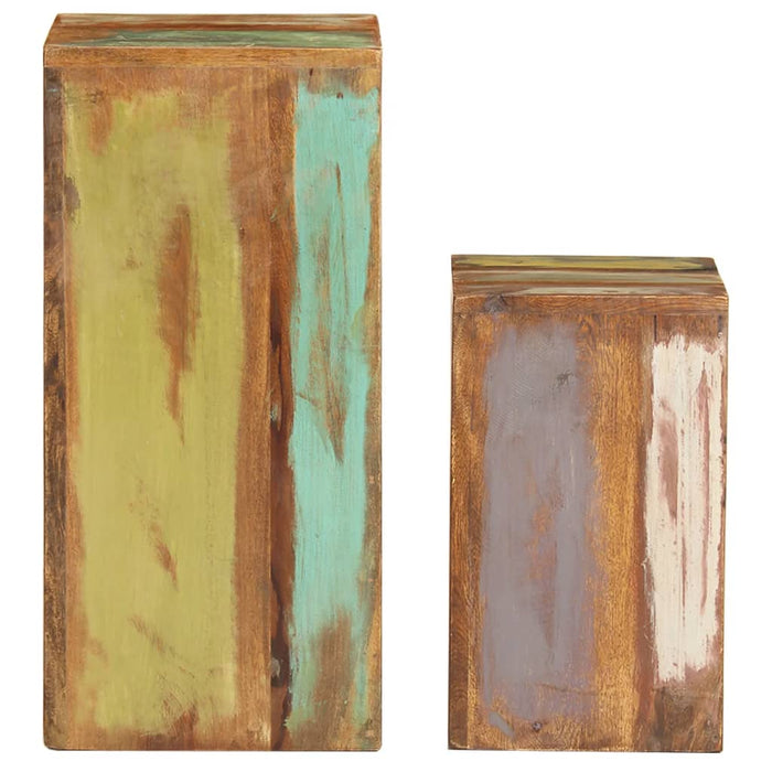 Side tables 2 pieces. Solid reclaimed wood