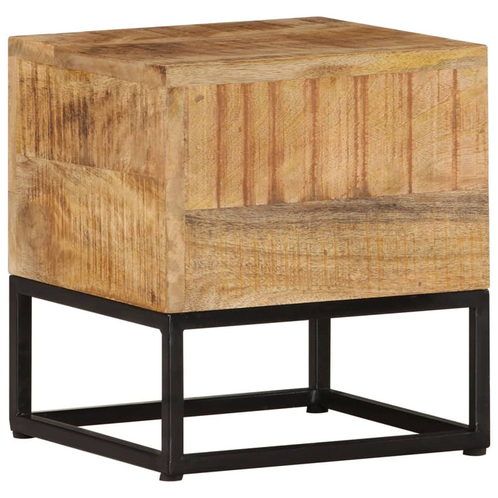 Beistelltisch 30x30x33 cm Raues Mangoholz