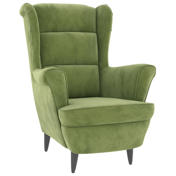 Armchair light green velvet