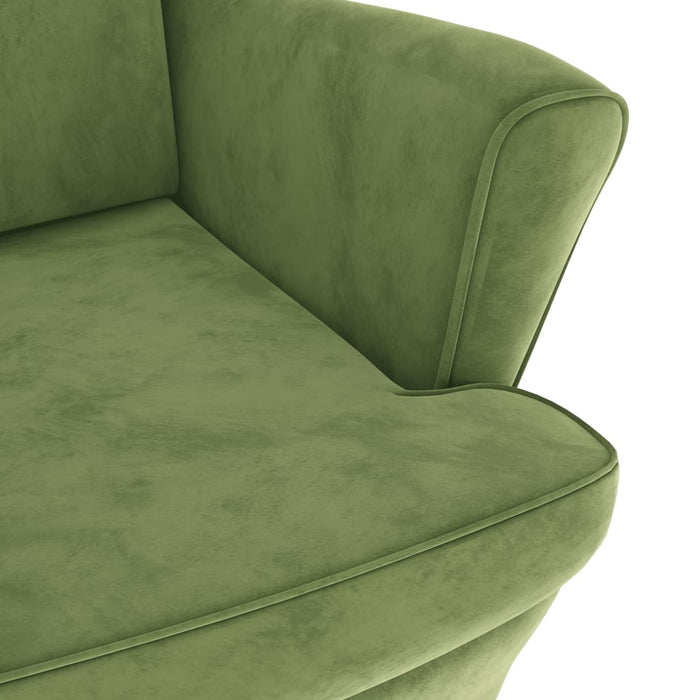 Armchair light green velvet