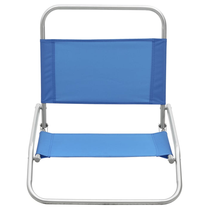 Klappbare Strandstühle 2 Stk. Blau Stoff
