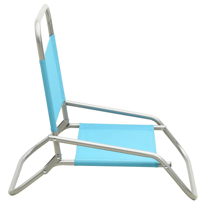 Klappbare Strandstühle 2 Stk. Türkis Stoff