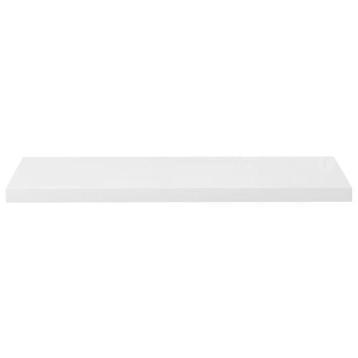 Floating wall shelves 4 pieces high gloss white 90x23.5x3.8cm MDF