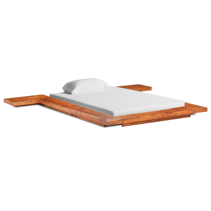 Futon bed Japanese acacia solid wood 100x200 cm