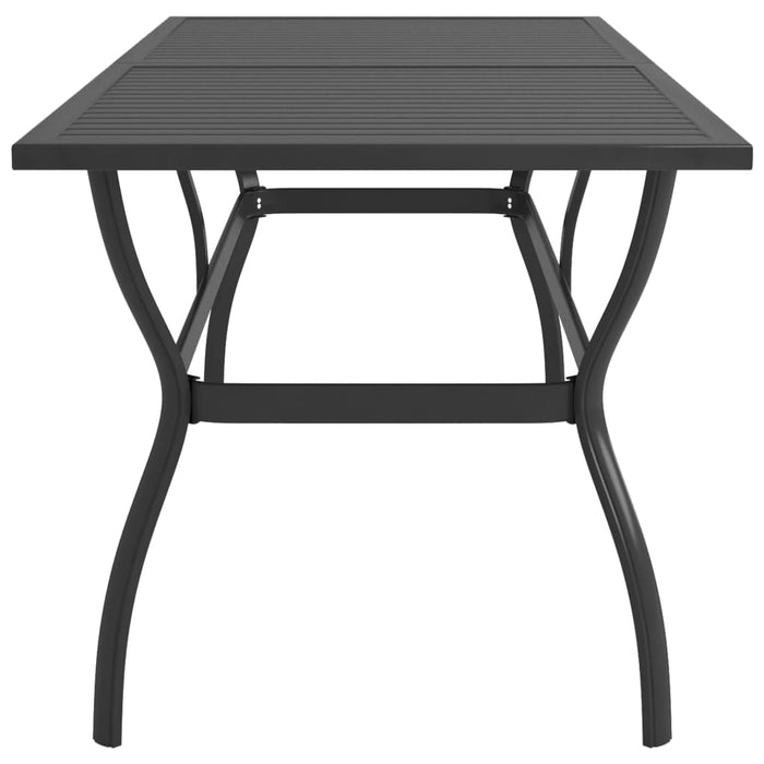 Gartentisch Anthrazit 190x80x72 cm Stahl
