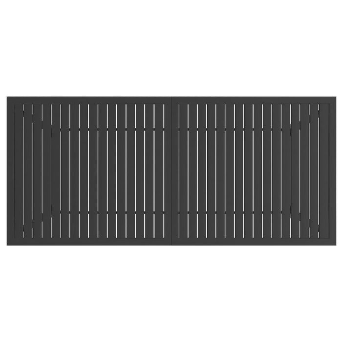 Gartentisch Anthrazit 190x80x72 cm Stahl