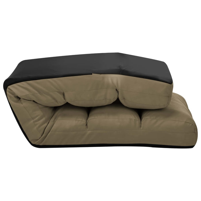 Bodenstuhl Faltbar Cappuccino-Braun Kunstleder