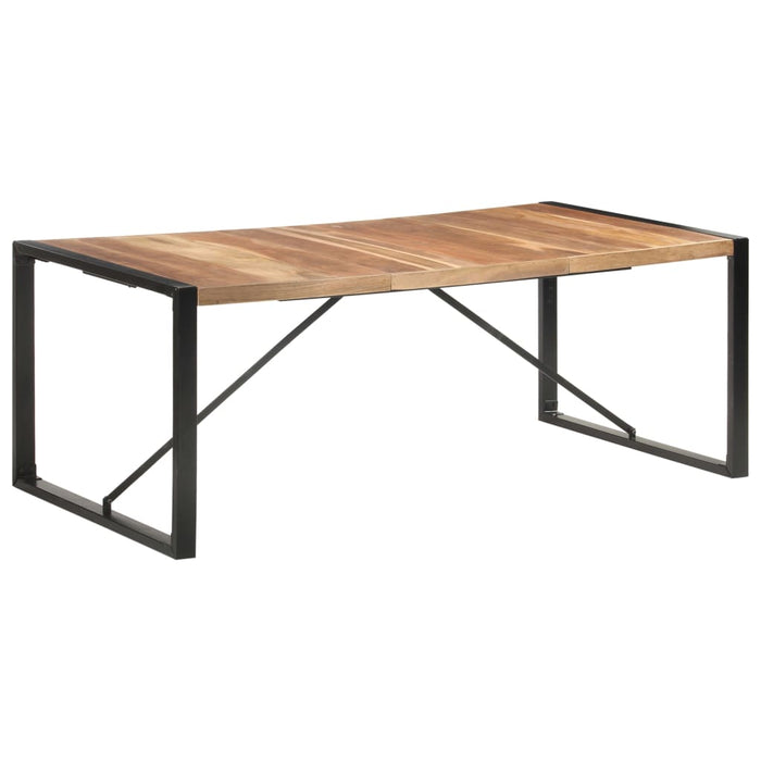 Dining table 200x100x75 cm solid wood with rosewood finish