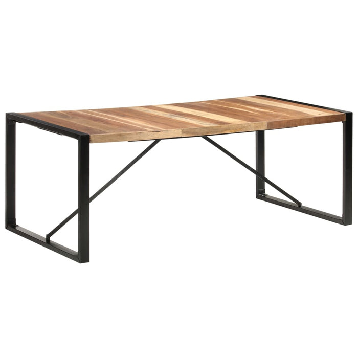 Dining table 200x100x75 cm solid wood with rosewood finish
