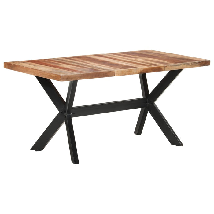 Dining table 160x80x75 cm solid wood honey color