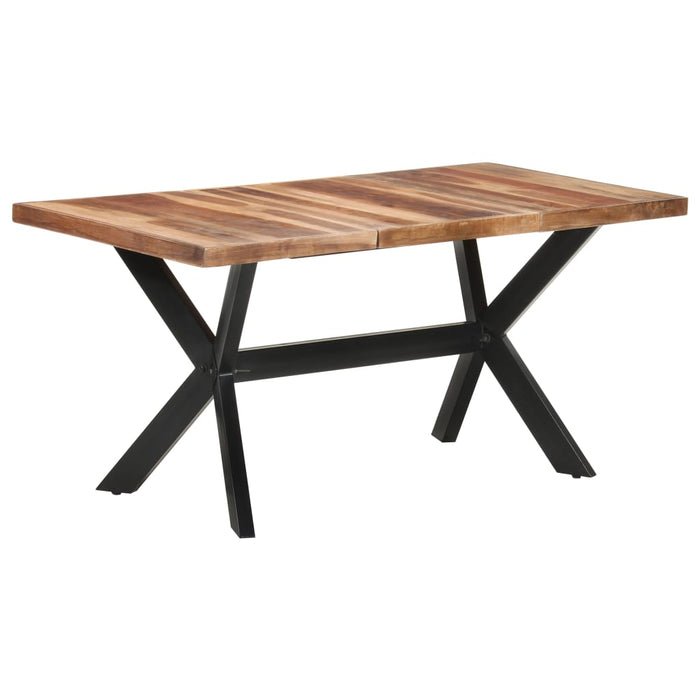 Dining table 160x80x75 cm solid wood honey color