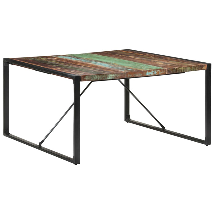 Dining table 140x140x75 cm reclaimed solid wood