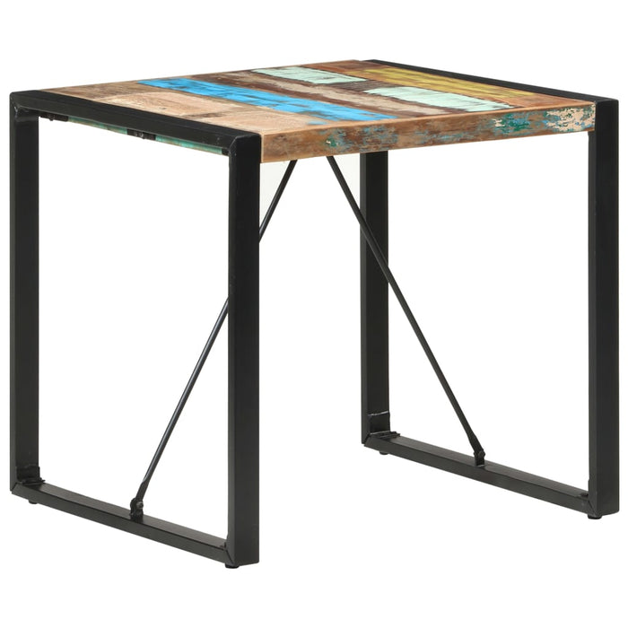 Dining table 80x80x75 cm reclaimed solid wood