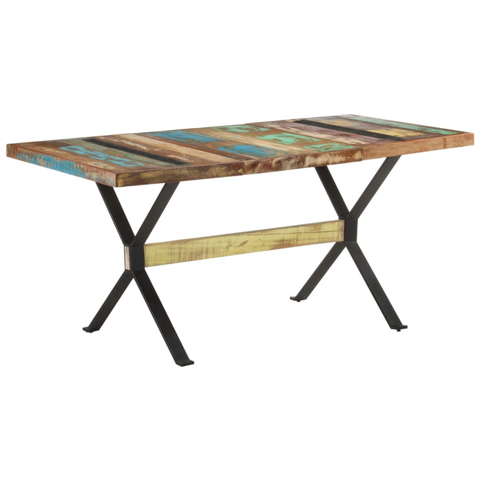 Dining table 160x80x76 cm reclaimed solid wood