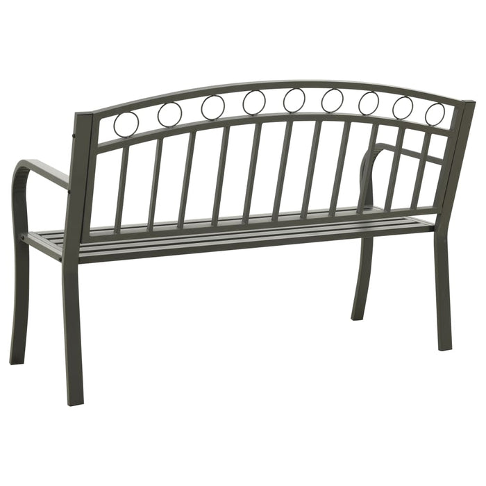 Gartenbank 125 cm Stahl Grau
