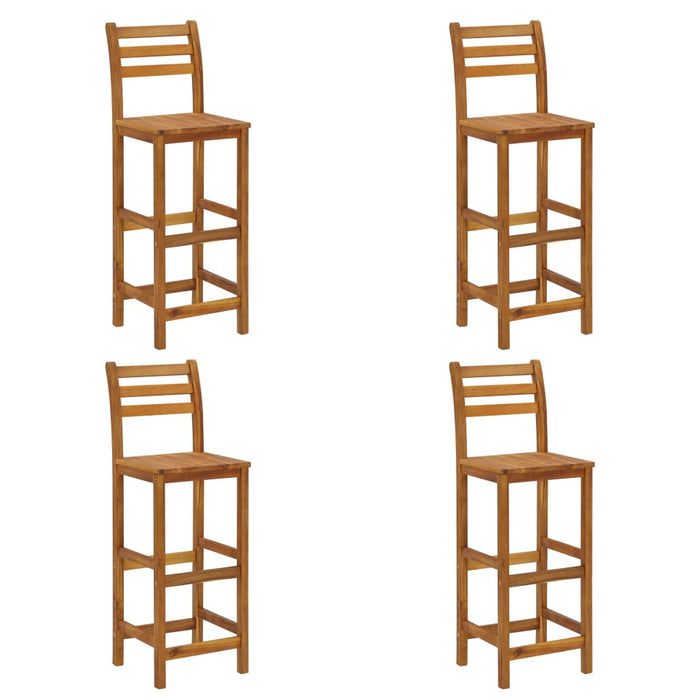 Bar stools 4 pcs. Solid acacia wood