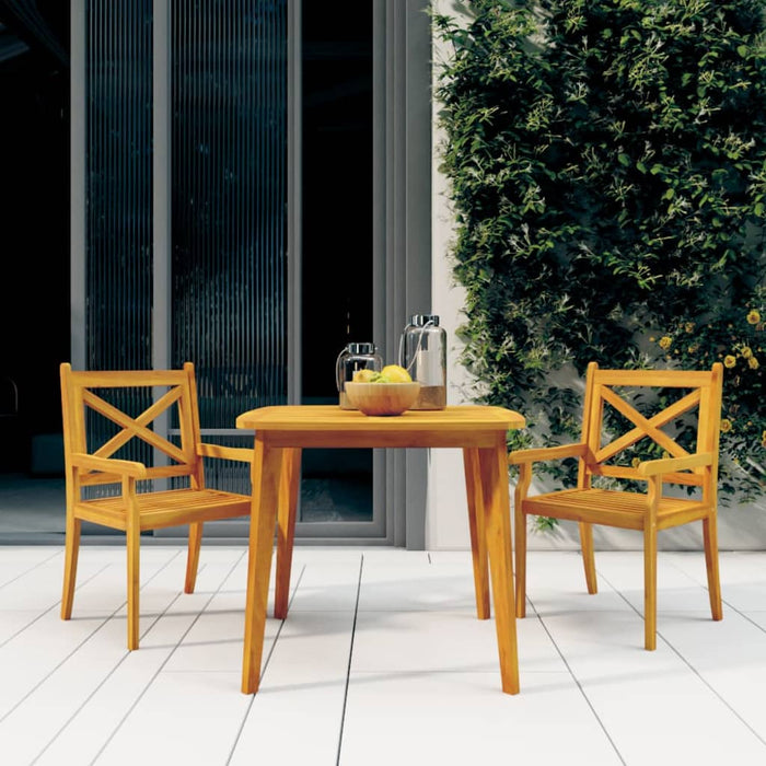 Garden table 85x85x75 cm solid acacia wood