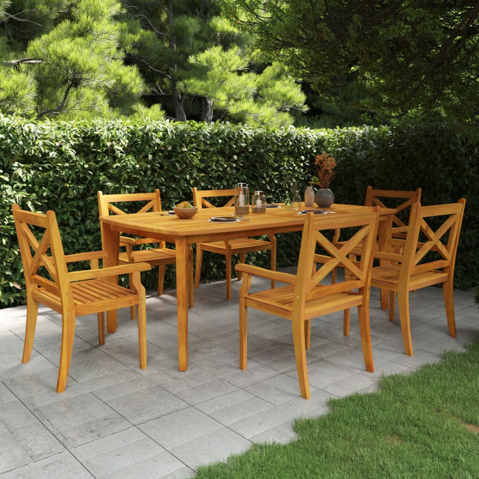 Garden table 200x100x75 cm solid acacia wood