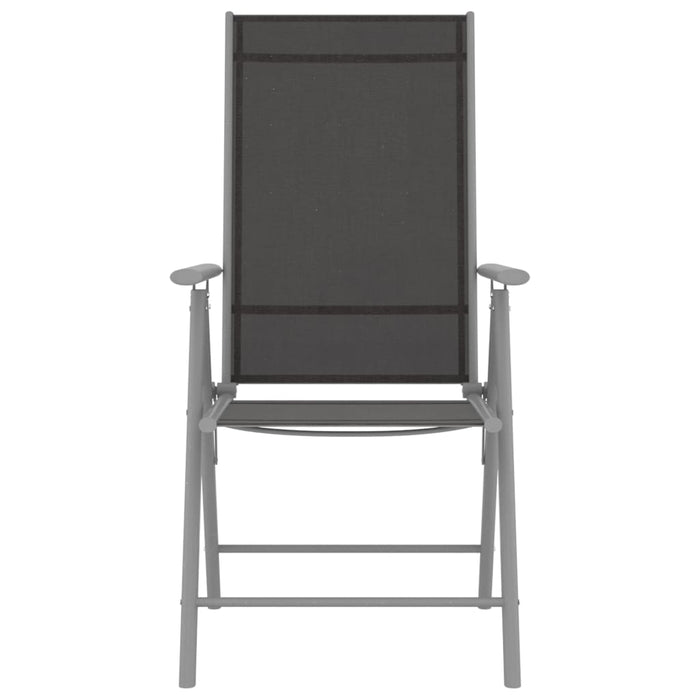 Gartenstühle Klappbar 2 Stk. Textilene Schwarz