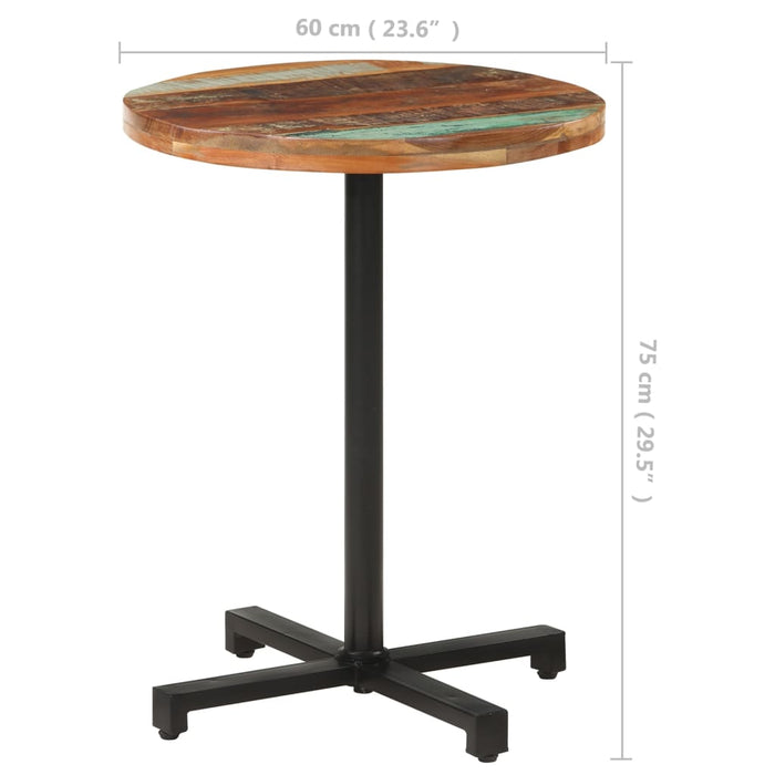 Bistrotisch Rund Ø60x75 cm Altholz Massiv