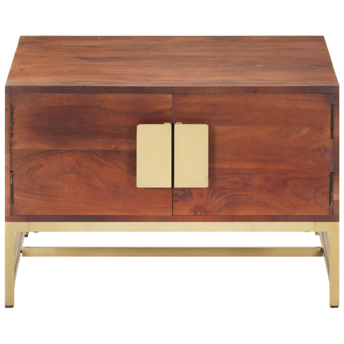 Coffee table honey brown 67x67x45 cm solid acacia wood