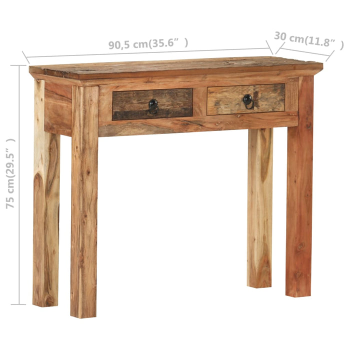 Console table 90.5x30x75 cm acacia and recycled solid wood