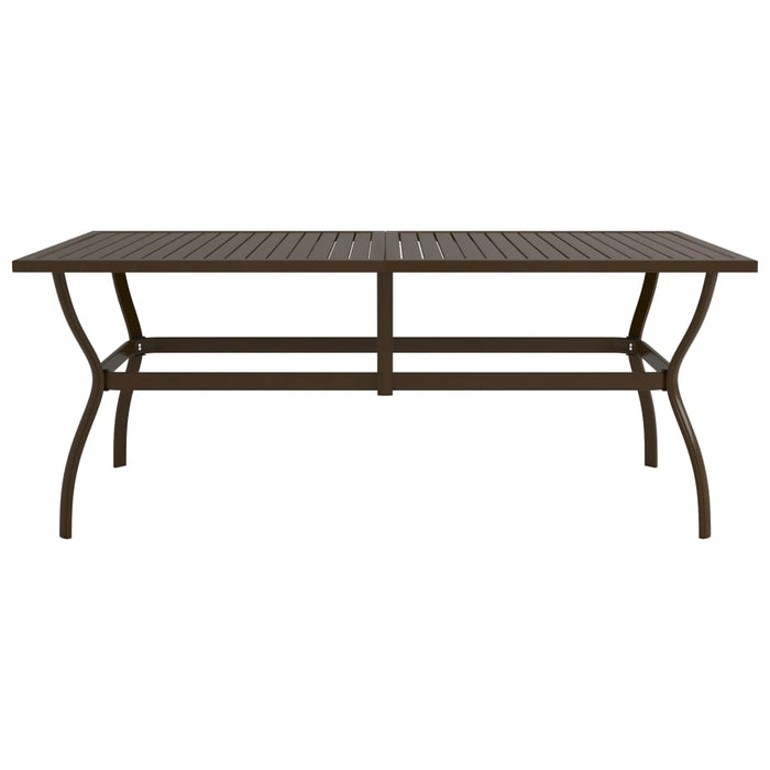 Gartentisch Braun 190x80x72 cm Stahl
