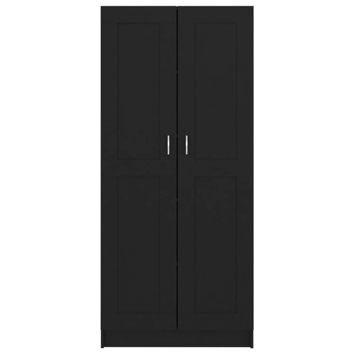 Bücherschrank Schwarz 82,5x30,5x185,5 cm Holzwerkstoff