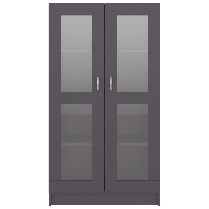 Vitrinenschrank Grau 82,5x30,5x150 cm Holzwerkstoff