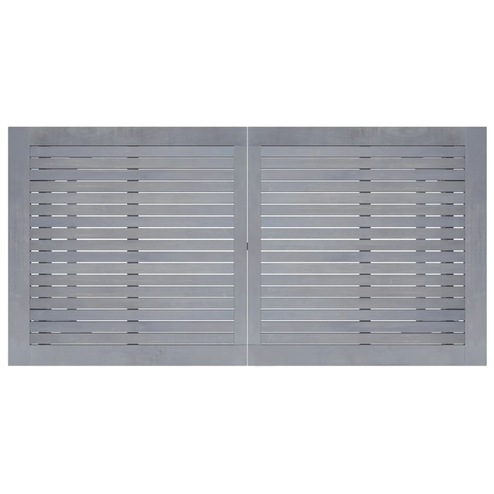 Garten-Esstisch Grau 140x70x73,5 cm Akazie Massivholz