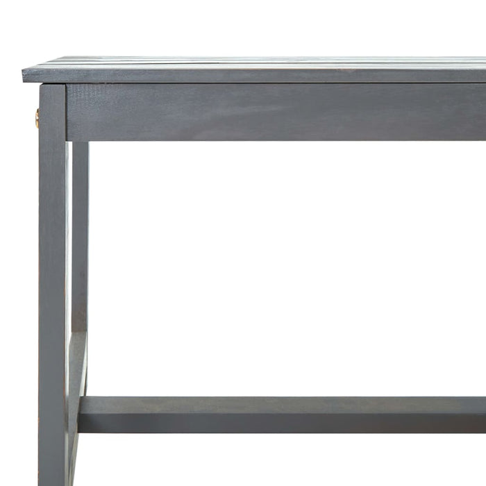 4-tlg. Garten-Lounge-Set Grau Massivholz Akazie