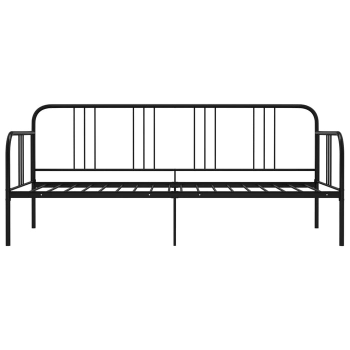 Schlafsofa Bettgestell Schwarz Metall 90x200 cm