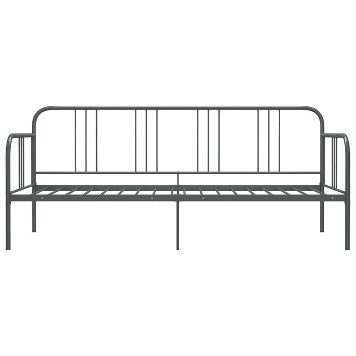 Schlafsofa Bettgestell Grau Metall 90x200 cm