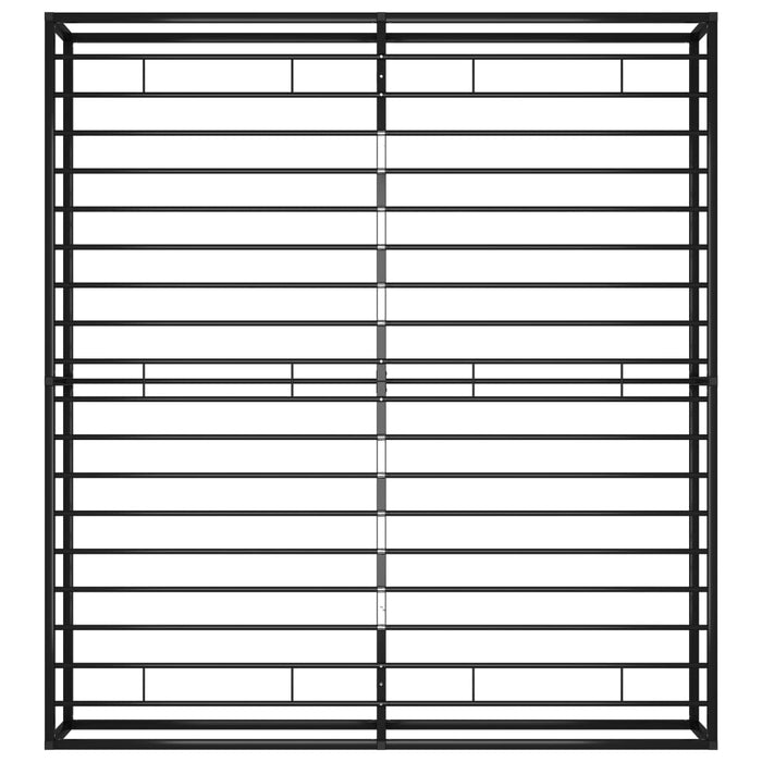 Bettgestell Schwarz Metall 200x200 cm