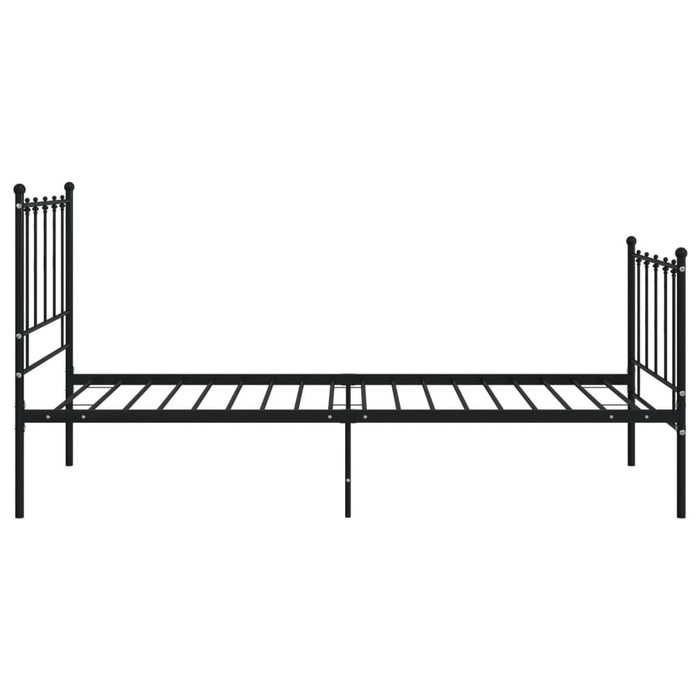Bett Schwarz Metall 100x200 cm
