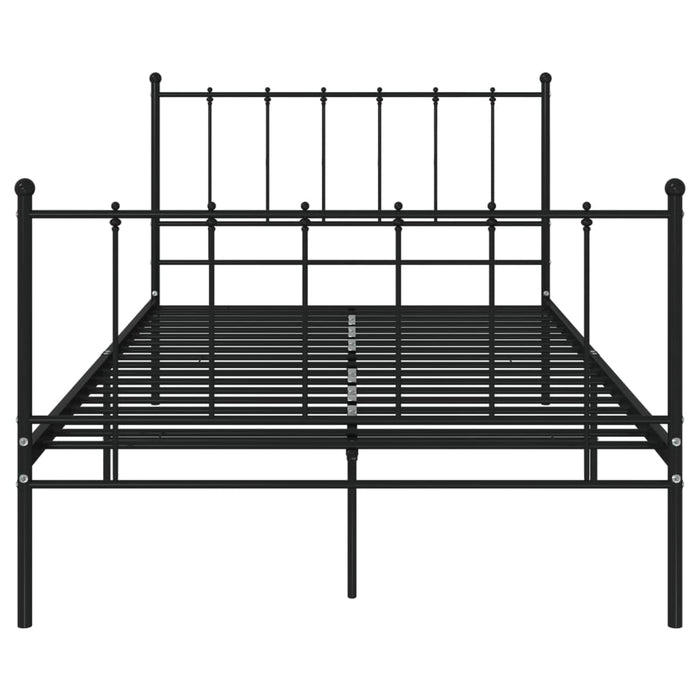 Bett Schwarz Metall 120x200 cm