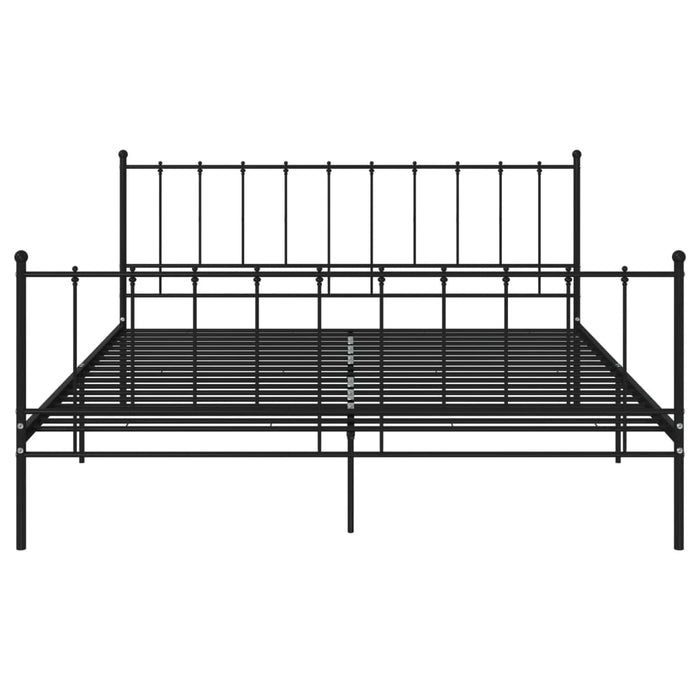 Bett Schwarz Metall 140x200 cm