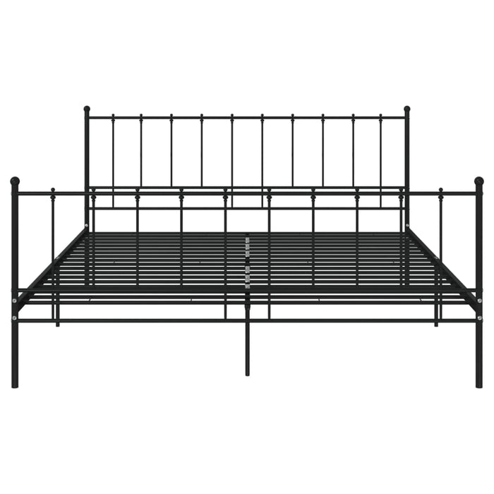 Bett Schwarz Metall 200x200 cm